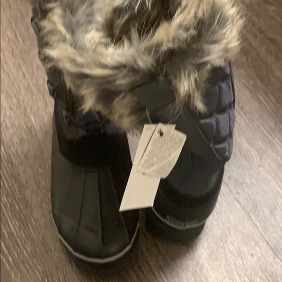 Lands' End Shoes Lands End Black Suede Winter Boots Poshmark